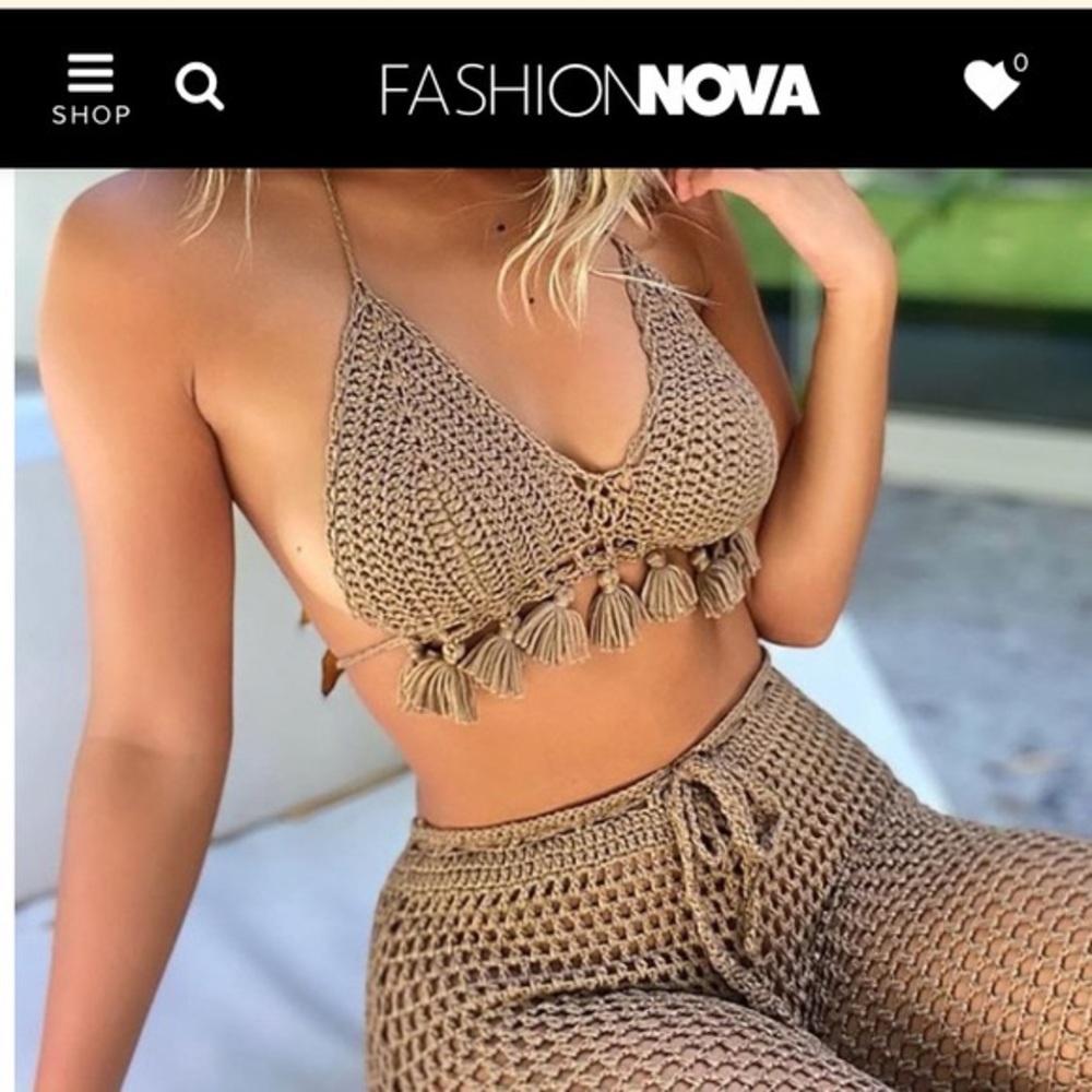 Crochet White 2 Piece Cover up